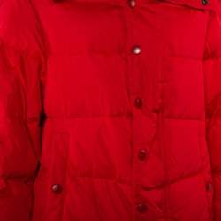 Balenciaga Red Synthetic Quilted Puffer Jacket S