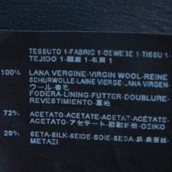 Pre Owned فستان ميني بالنسياغا صوف أسود نمط ملتف حافة غير متماثلة مقاس متوسط - ميديوم