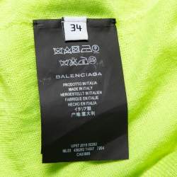 Balenciaga Neon Green Cashmere Oversized Pullover S