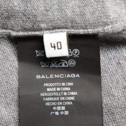 مملوكة مسبقًا Balenciaga Grey Wool & Cashmere Oversized Sweater Dress M