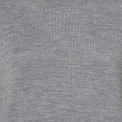 مملوكة مسبقًا Balenciaga Grey Wool & Cashmere Oversized Sweater Dress M