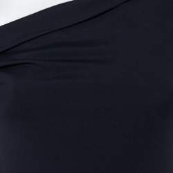 Pre Owned Balenciaga Charcoal Grey Knit One Shoulder Top S