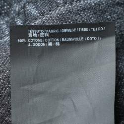 Balenciaga Charcoal Grey Denim Raw Edge Detail Shorts M