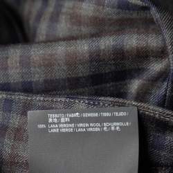 Balenciaga Brown Checkered Wool Asymmetrical Hem Skirt S