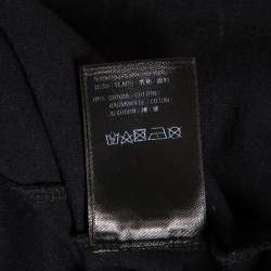 Pre Owned Balenciaga Black Cotton Diagonal Monogram Crewneck T-shirt XS
