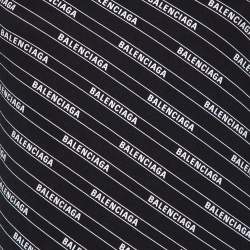 Pre Owned Balenciaga Black Cotton Diagonal Monogram Crewneck T-shirt XS