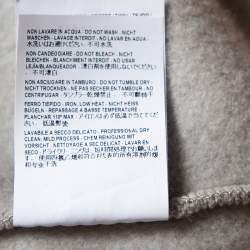 Pre Owned Balenciaga Light Grey Wool Collar Detailed Oversized Cropped Sweatshirt M