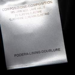 Pre Owned Balenciaga Black Wool Pleated Sleeve Detailed Cardigan M