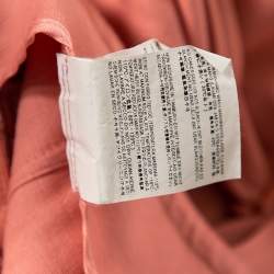 Pre Owned Balenciaga Peach Crepe Wide Leg High Waisted Pants M