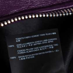 Pre Owned Balenciaga Purple Leather Cropped Biker Jacket M