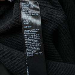 Pre Owned بنطلون رياضي بالنسياغا ستيراب تريكو مضلع أسود مقاس متوسط