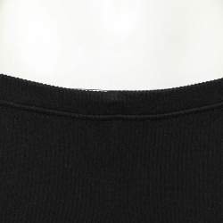 Pre Owned بنطلون رياضي بالنسياغا ستيراب تريكو مضلع أسود مقاس متوسط