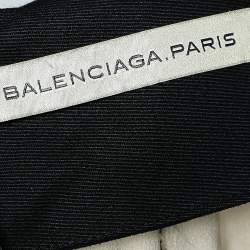 Balenciaga Ecru Silk Fray Detail Pleated Mini Skirt M