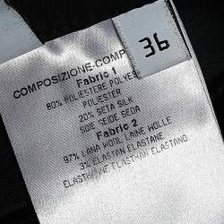 Balenciaga Black Synthetic Side Trim Detail Shorts S
