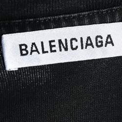 Balenciaga Charcoal Grey Cotton Knit Oversized Crewneck T-Shirt M
