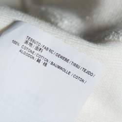 Pre Owned Balenciaga Off White Cotton Oversized Cropped Sweatshirt S