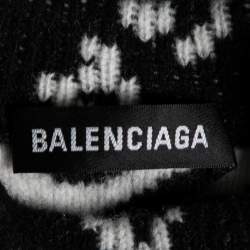 Balenciaga Black Intarsia Knit World Food Programme Crewneck Jumper XS