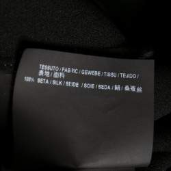 Pre Owned Balenciaga Black Silk Cape Sleeve Detailed Top S
