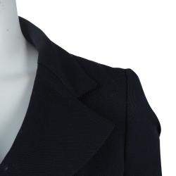 Pre Owned جاكيت بليزر بالنسياغا باريس صدر مزدوج  صوف كحلي S