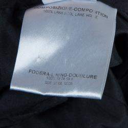 Pre Owned جاكيت بليزر بالنسياغا باريس صدر مزدوج  صوف كحلي S