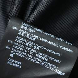 Pre Owned Balenciaga Black Leather Biker Jacket S