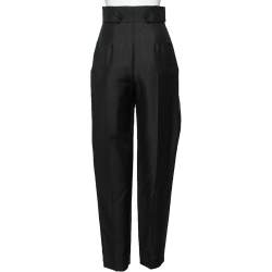 Pre Owned Balenciaga Black Mohair & Wool Draped Pants S