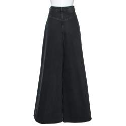Balenciaga Black Denim High Waisted Giant Flared Jeans S