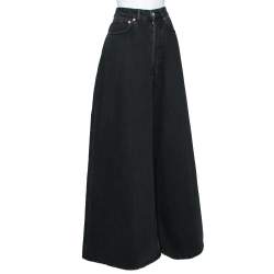 Balenciaga Black Denim High Waisted Giant Flared Jeans S