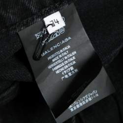 Balenciaga Black Denim High Waisted Giant Flared Jeans S