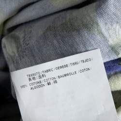 Pre Owned فستان بالنسياغا قطن مطبوع مخطط ومورد متعدد الألوان مقاس صغير ( سمول )