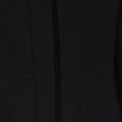 مملوكة مسبقًا Balenciaga Black Wool Blend Quilted Detail Button Front Jacket M