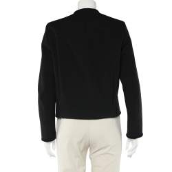 مملوكة مسبقًا Balenciaga Black Wool Blend Quilted Detail Button Front Jacket M