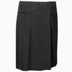Balenciaga Black Wool Asymmetric Overlay Detailed Skirt M