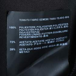 Pre Owned Balenciaga Black Crepe Ruffled Detail Midi Dress M