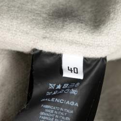 Pre Owned Balenciaga Black Wool Pocketed Button Front Coat M