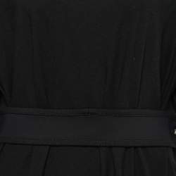 Pre Owned Balenciaga Black Jersey & Neoprene Car Mat T-Shirt M