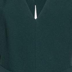 Pre Owned Balenciaga Forest Green Crepe Cut-Out Back Detail Sleeveless Dress M