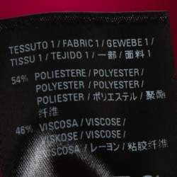 Pre Owned جاكيت بالنسياغا ويندبراكر قماش صناعي وردي مطبوع شعار الماركة كبير الحجم بهودي مقاس صغير (سمول)