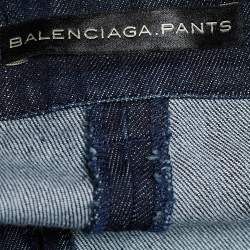 Pre Owned Balenciaga Pants Indigo Dark Wash Denim Skinny Jeans M