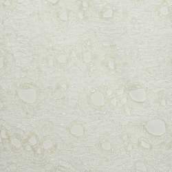 Pre Owned فستان بالنسياغا باريس ساتان ودانتيل أوف وايت بلا أكمام مقاس كبير ( لارج )