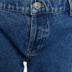 Pre Owned Balenciaga Indigo Two Tone Denim Rockabilly Jeans M 