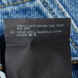 Pre Owned Balenciaga Indigo Two Tone Denim Rockabilly Jeans M 