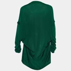 Pre Owned Balenciaga Green Knit Button Down Cardigan M
