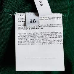 Pre Owned Balenciaga Green Knit Button Down Cardigan M