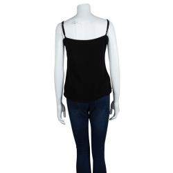 Pre Owned Balenciaga Pink Lace Sequin Embellished Sleeveless Top L