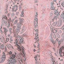 Balenciaga Pink Lace Sequin Embellished Skirt M
