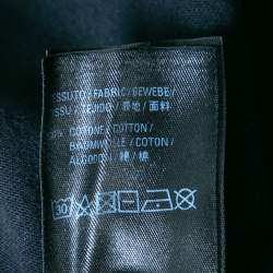 Pre Owned Balenciaga Black Cotton Paris Logo Printed T-Shirt S
