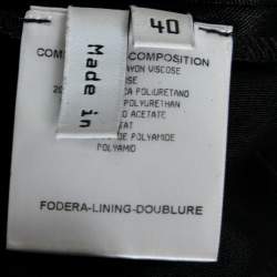 Pre Owned Balenciaga Black Satin Drape Detail Sleeveless Top M