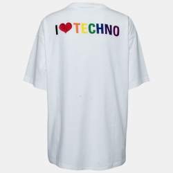 Pre Owned Balenciaga White Cotton Oversized Crewneck T-Shirt XS