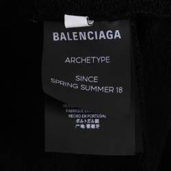 مملوكة مسبقًا Balenciaga Black Copyright Print Cotton Zip-Front Hoodie S